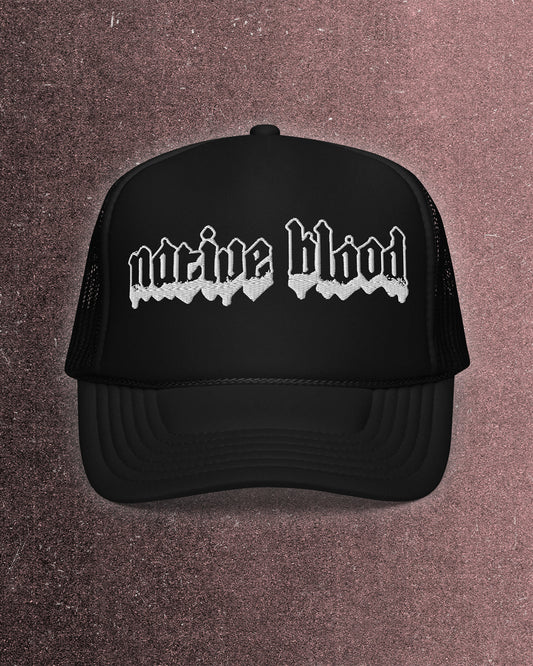 Native Blood Embroidered Trucker Hat